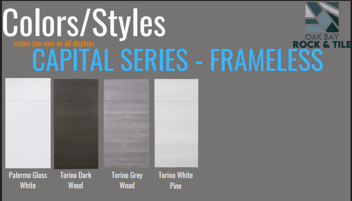 Capital Series frameless cabinetry finishes