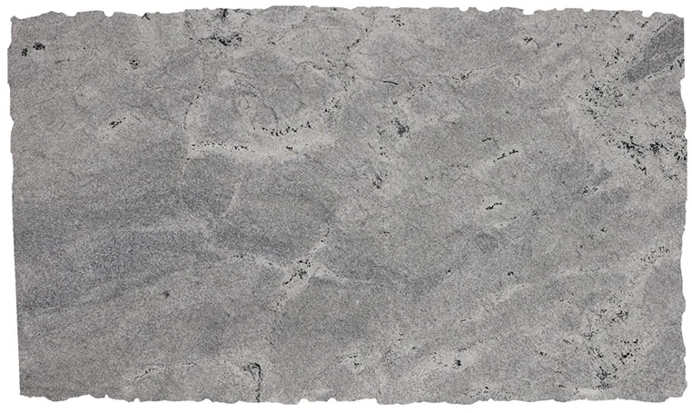 Himalayan White granite — light-toned natural stone with subtle movement.