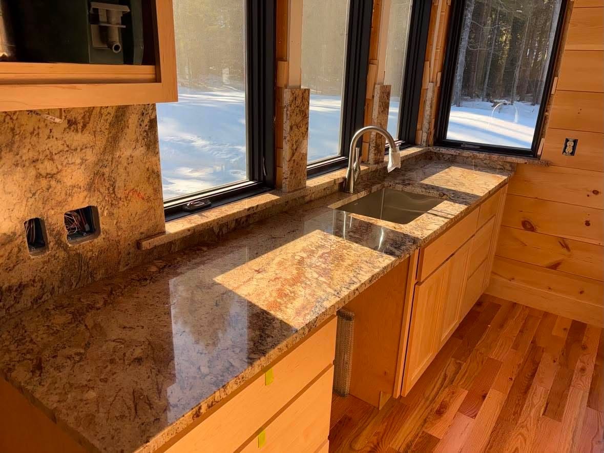 Stone Countertop with Sink Run — Oak Bay Rock & Tile